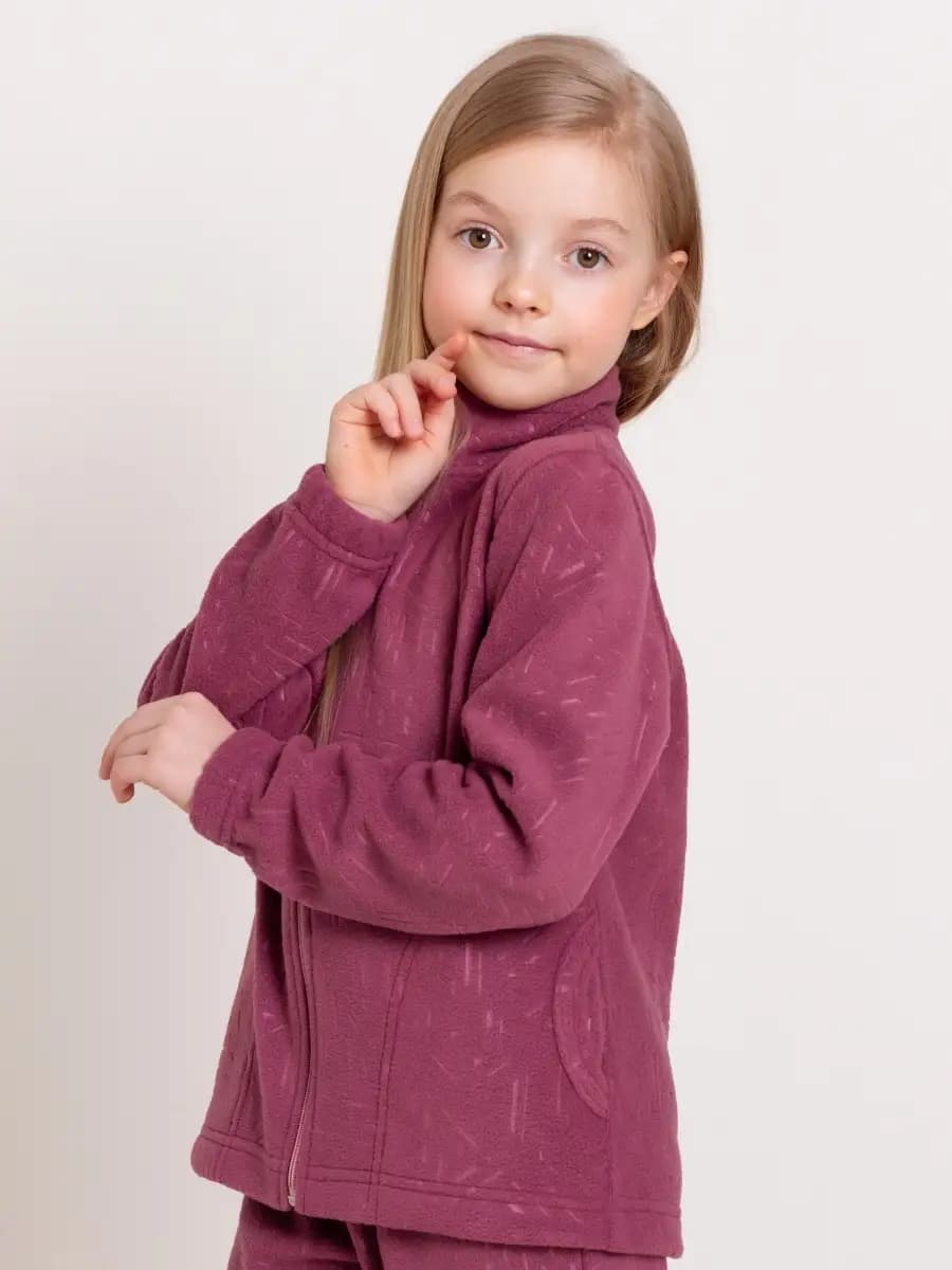 Кофта флисовая для девочки Толстовка на молнии