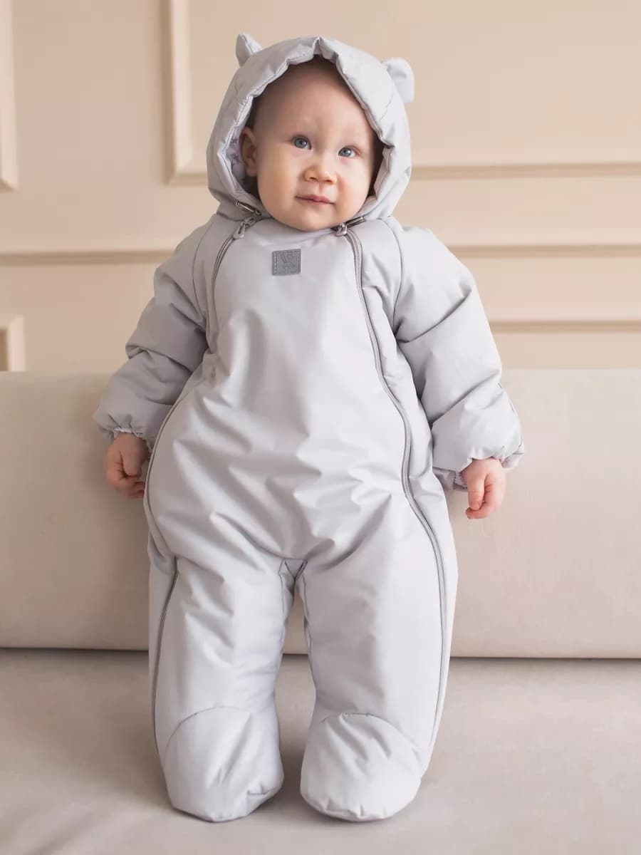 Утепленный комбинезон для новорожденных весна осень