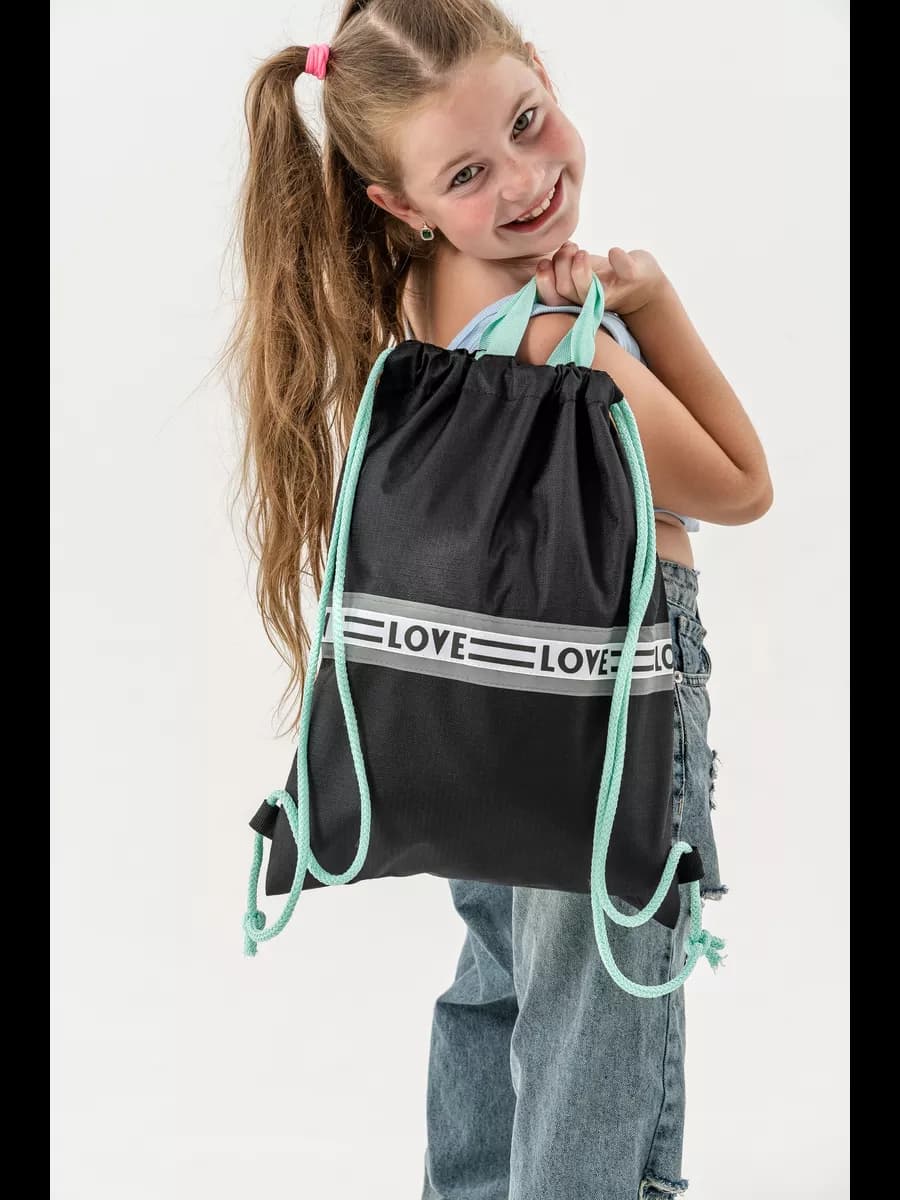 Мешок для сменной обуви школьный