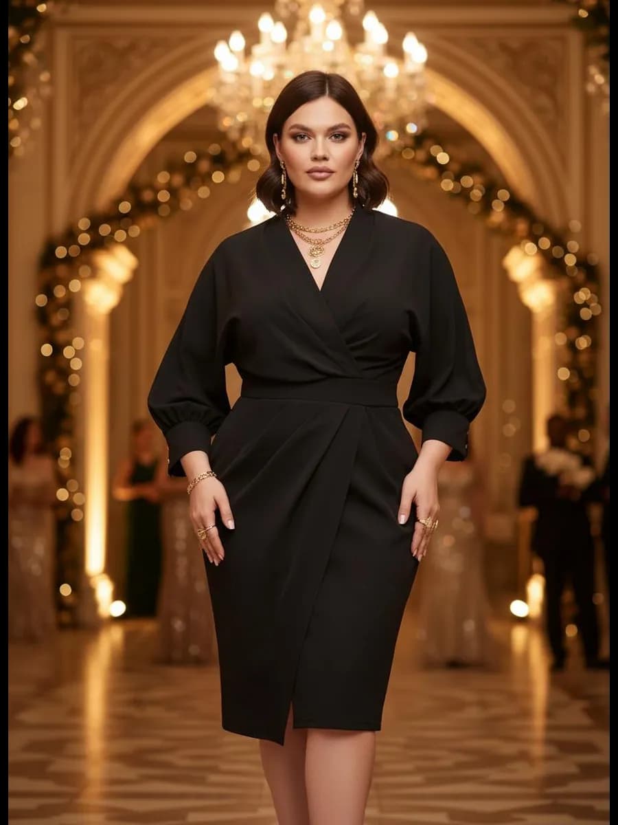 Платье повседневное в офис больших размеров