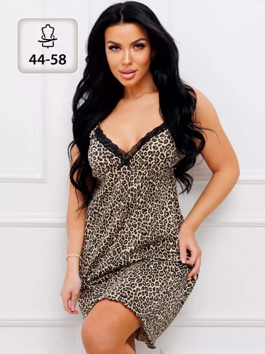 Ночная сорочка хлопок на бретельках домашняя