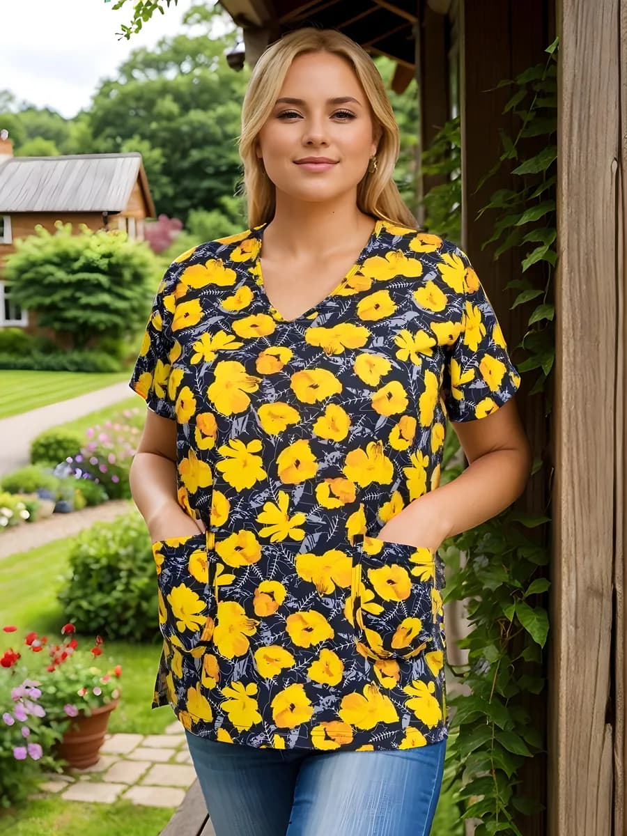 Футболка домашняя больших размеров с рисунком