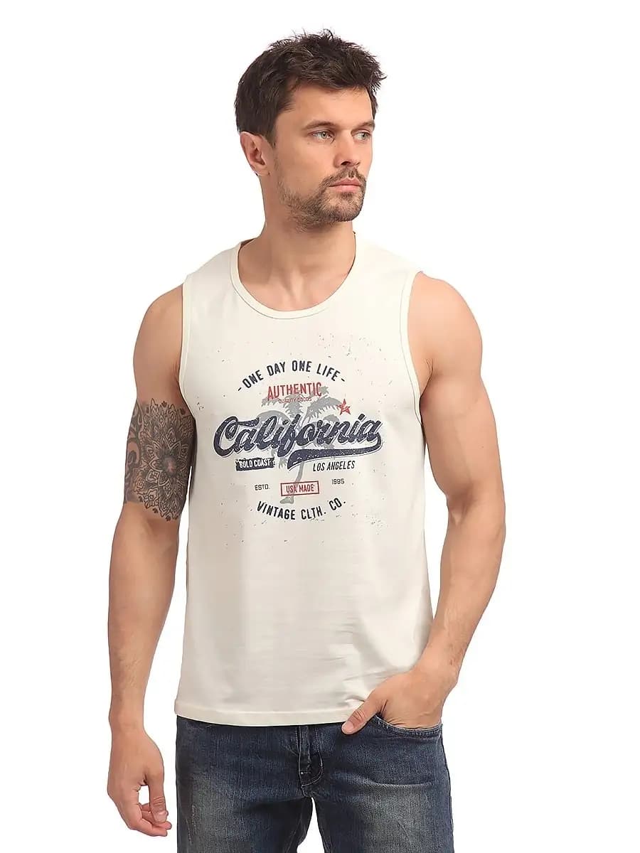 Майка мужская спортивная с принтом