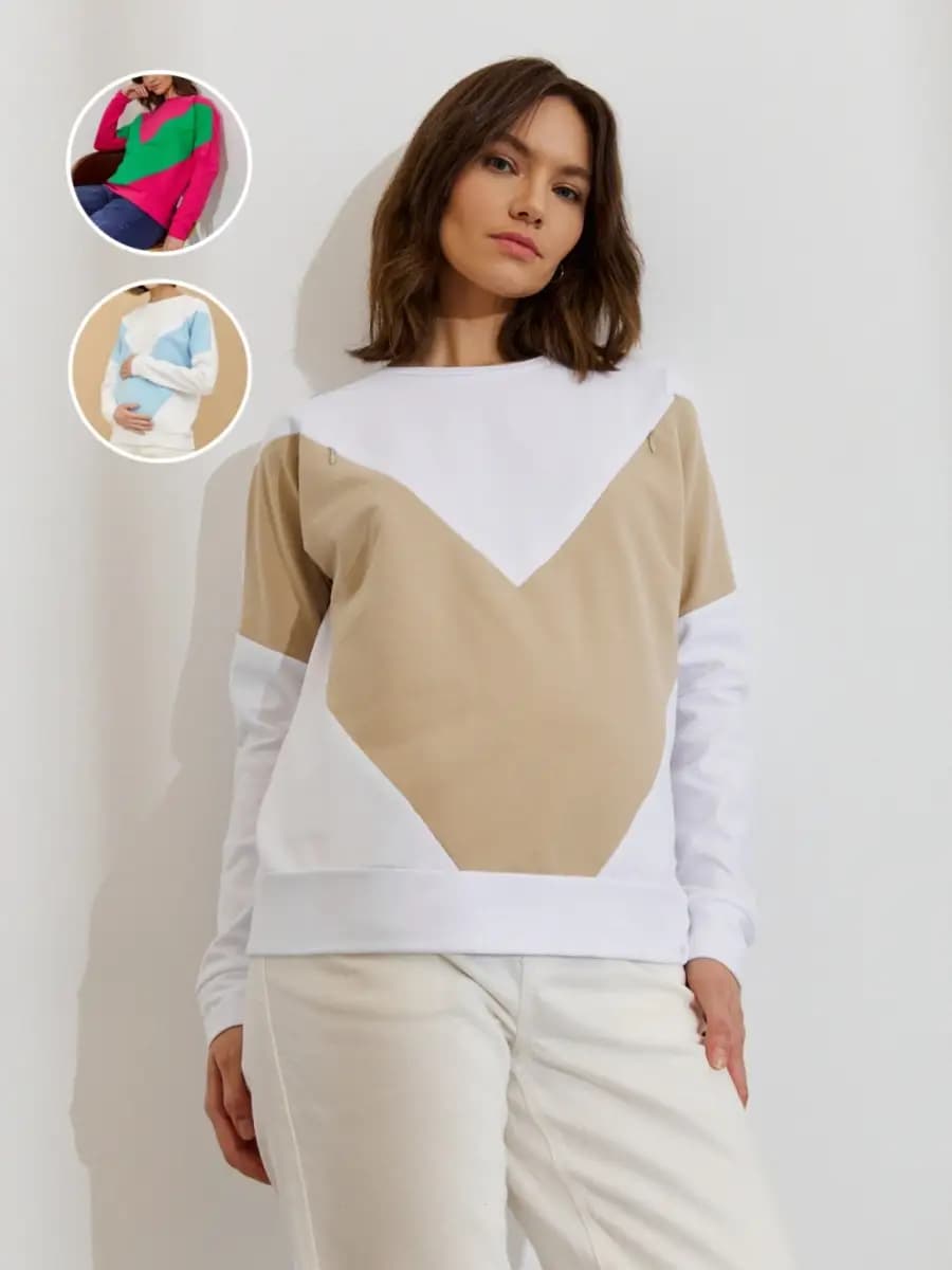 Свитшот кофта для кормящих беременных