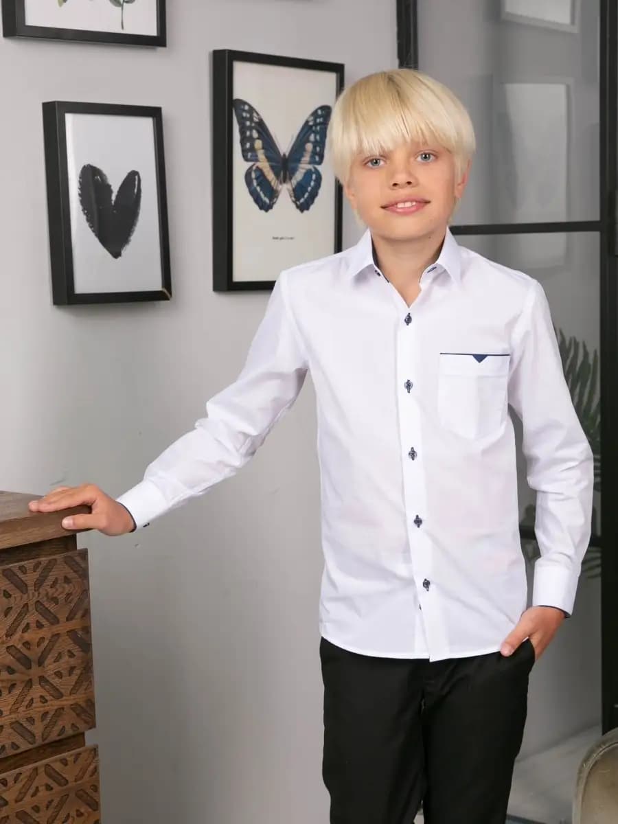 Рубашка с длинным рукавом школьная