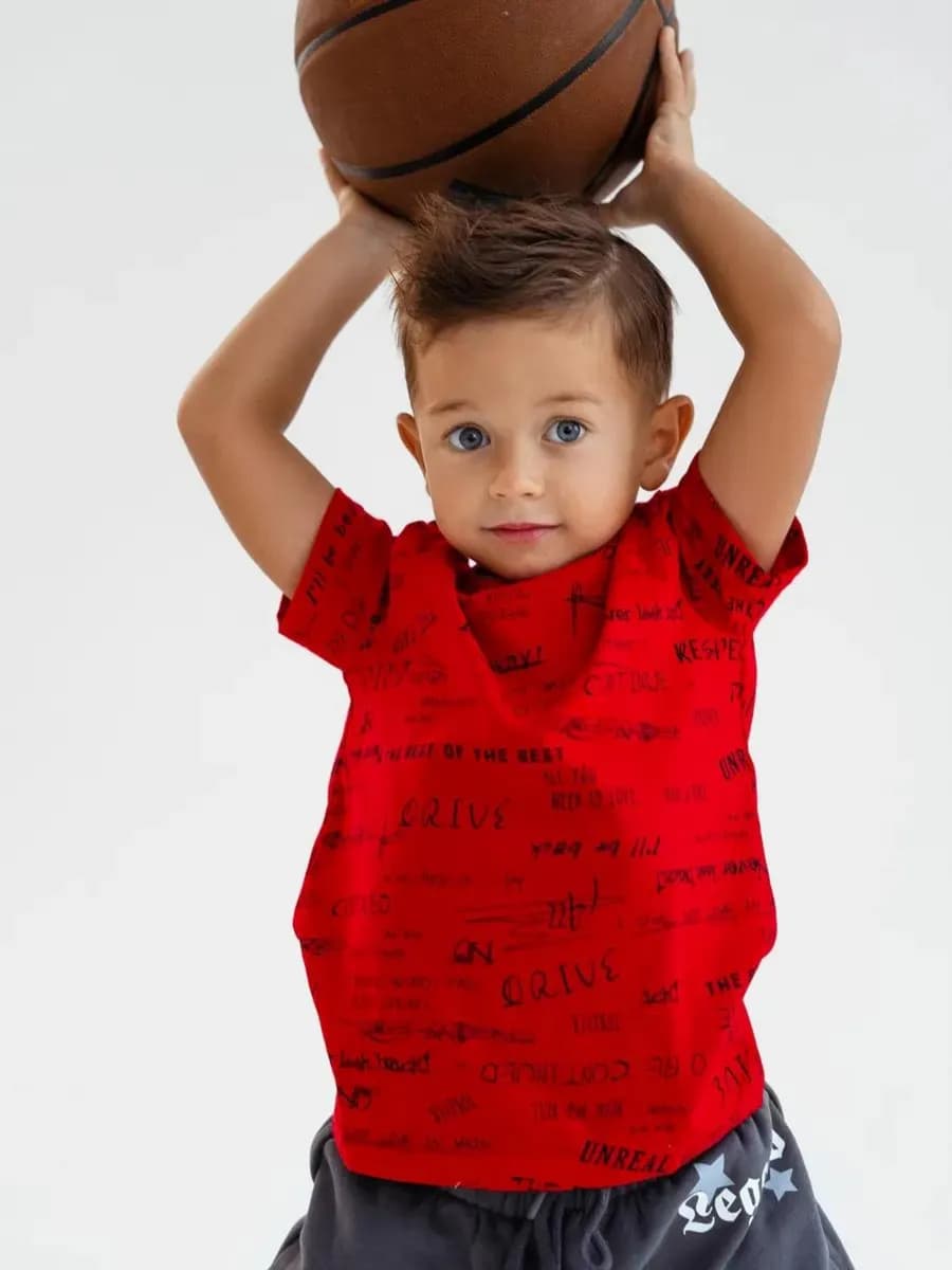 Футболка для мальчика хлопковая с принтом