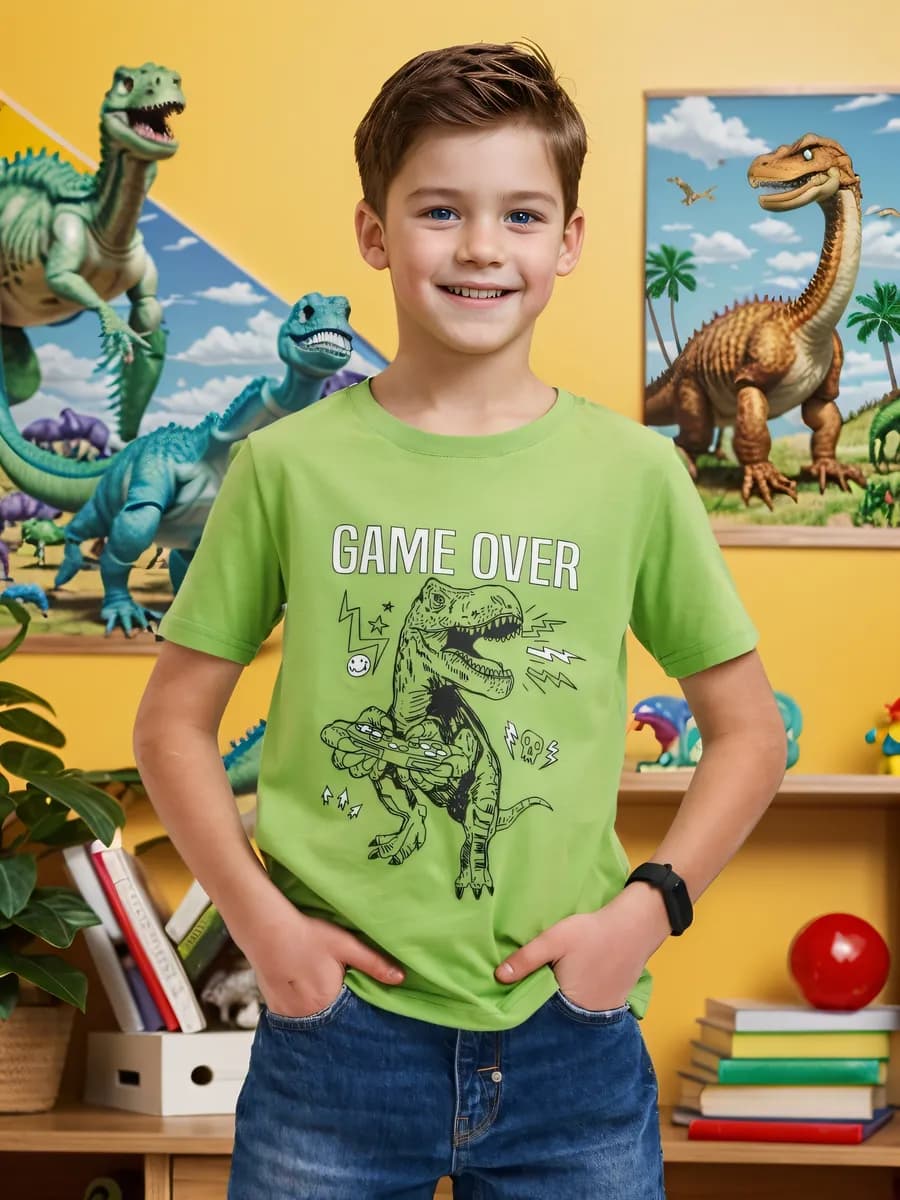 Футболка с принтом хлопок