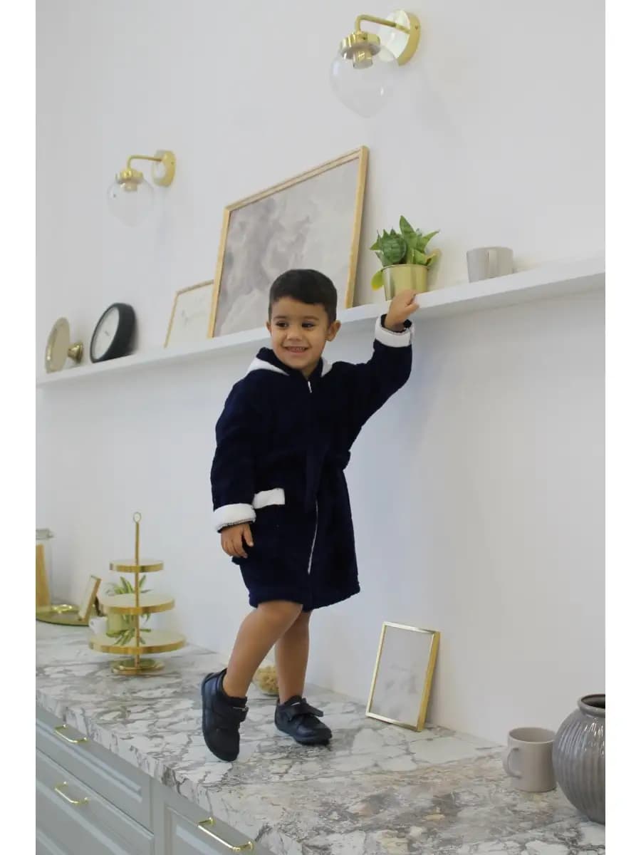 Халат детский махровый с ушками Медведь