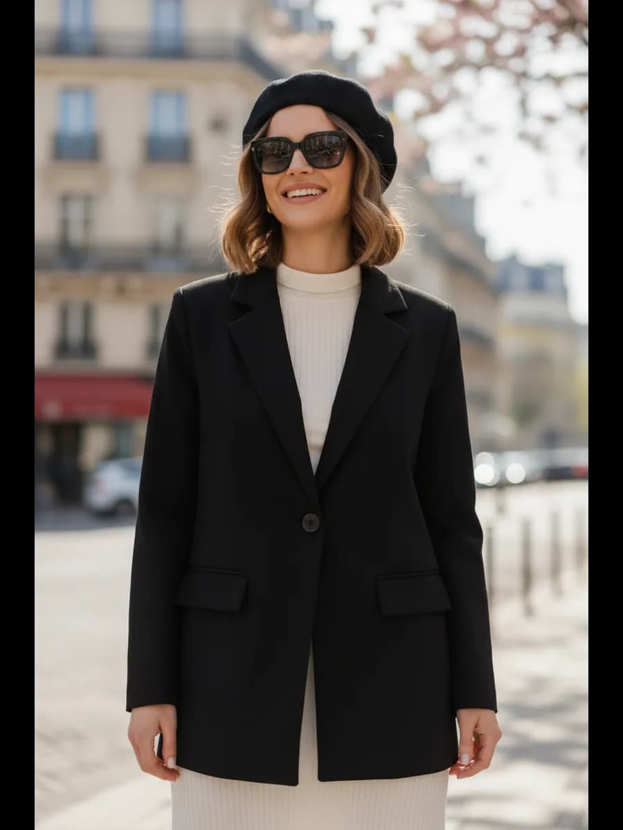 Пиджак классический базовый оверсайз жакет на праздник