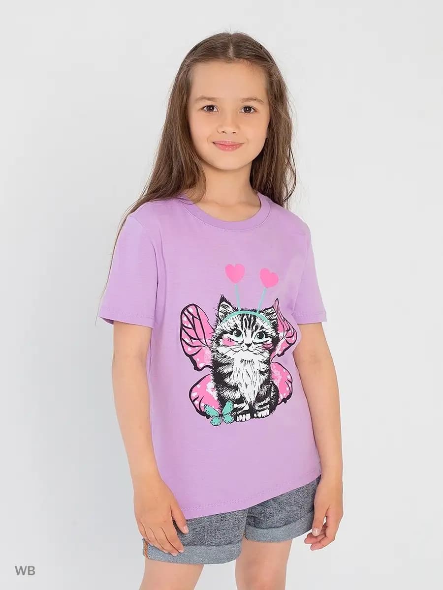 Футболка с принтом хлопок