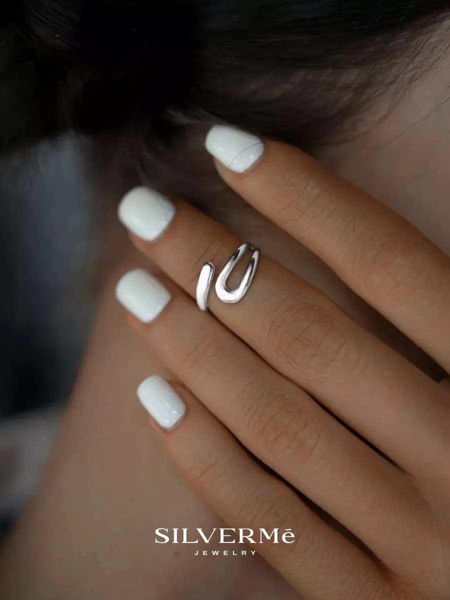 Кольцо серебряное на фалангу серебро 925