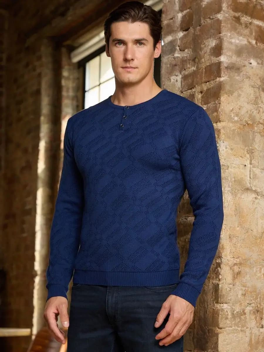 Джемпер вязаный на пуговицах