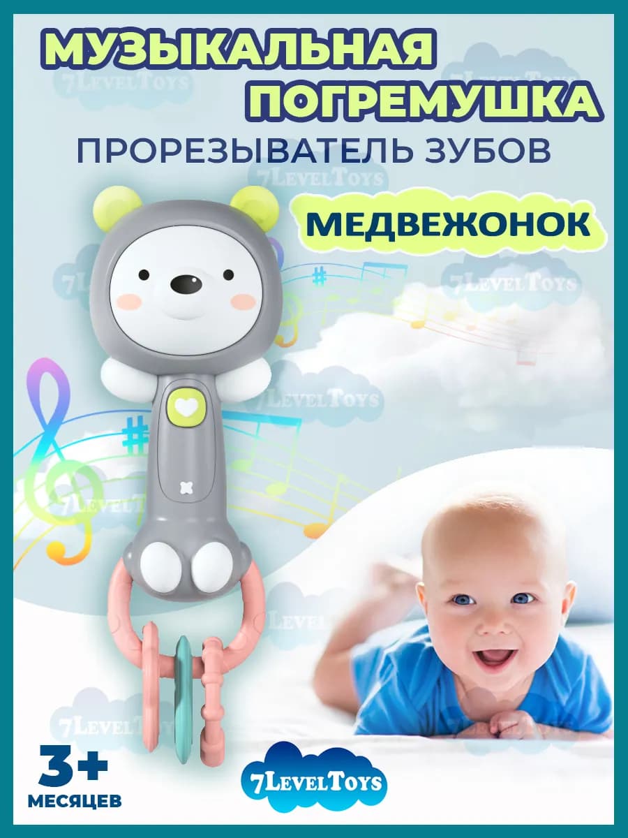 Погремушка прорезыватель для новорожденного