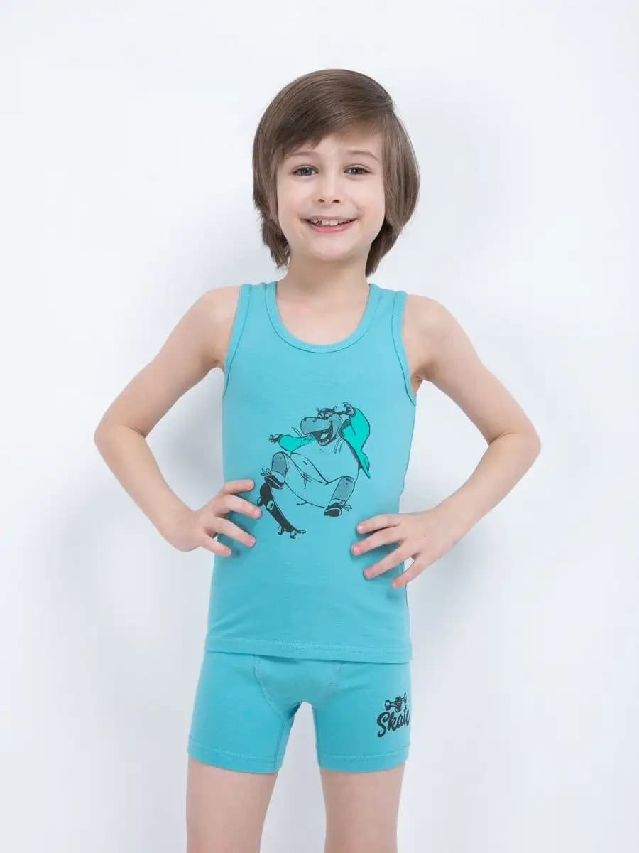 Белье для мальчика трусы боксеры и майка