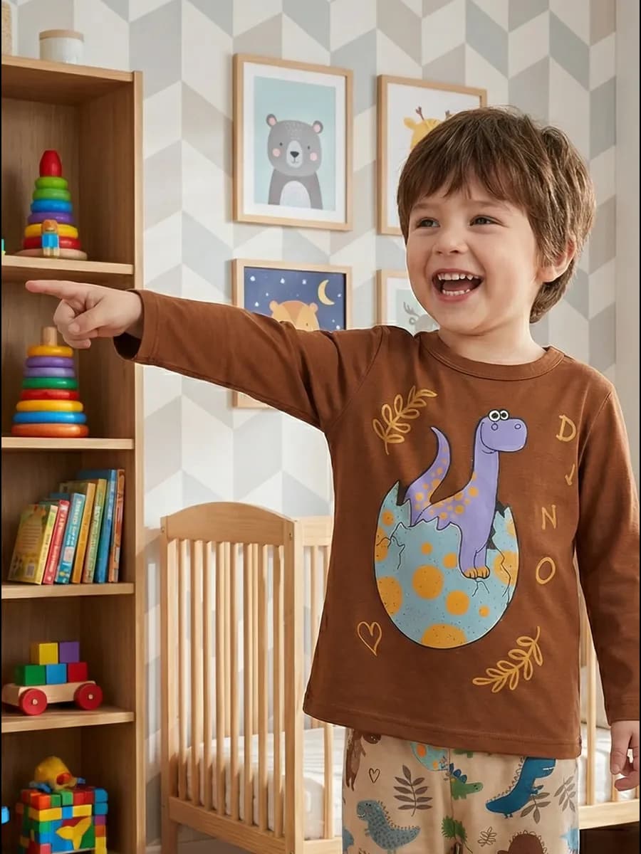 Пижама со штанами для мальчика девочки хлопок