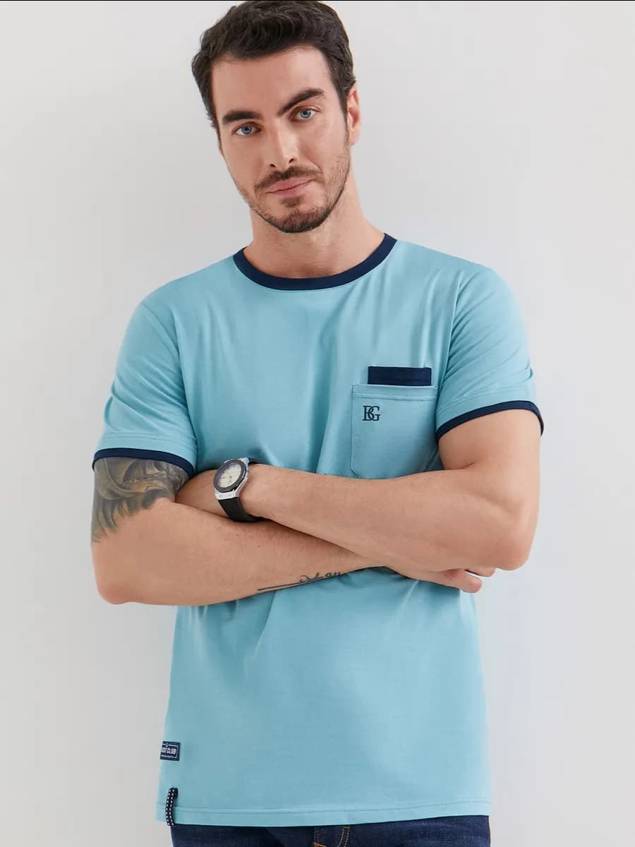 Футболка мужская больших размеров с карманом