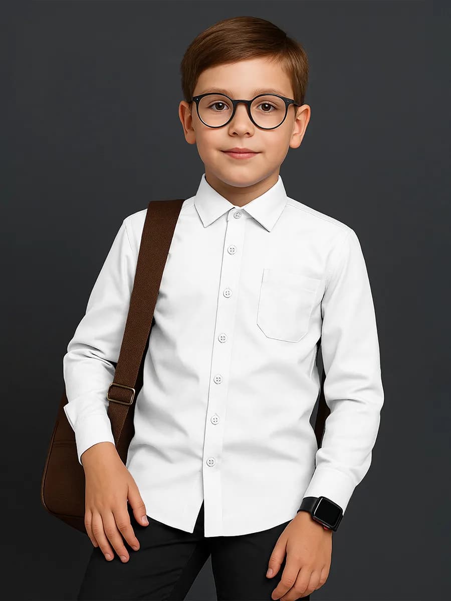 Рубашка школьная с длинным рукавом