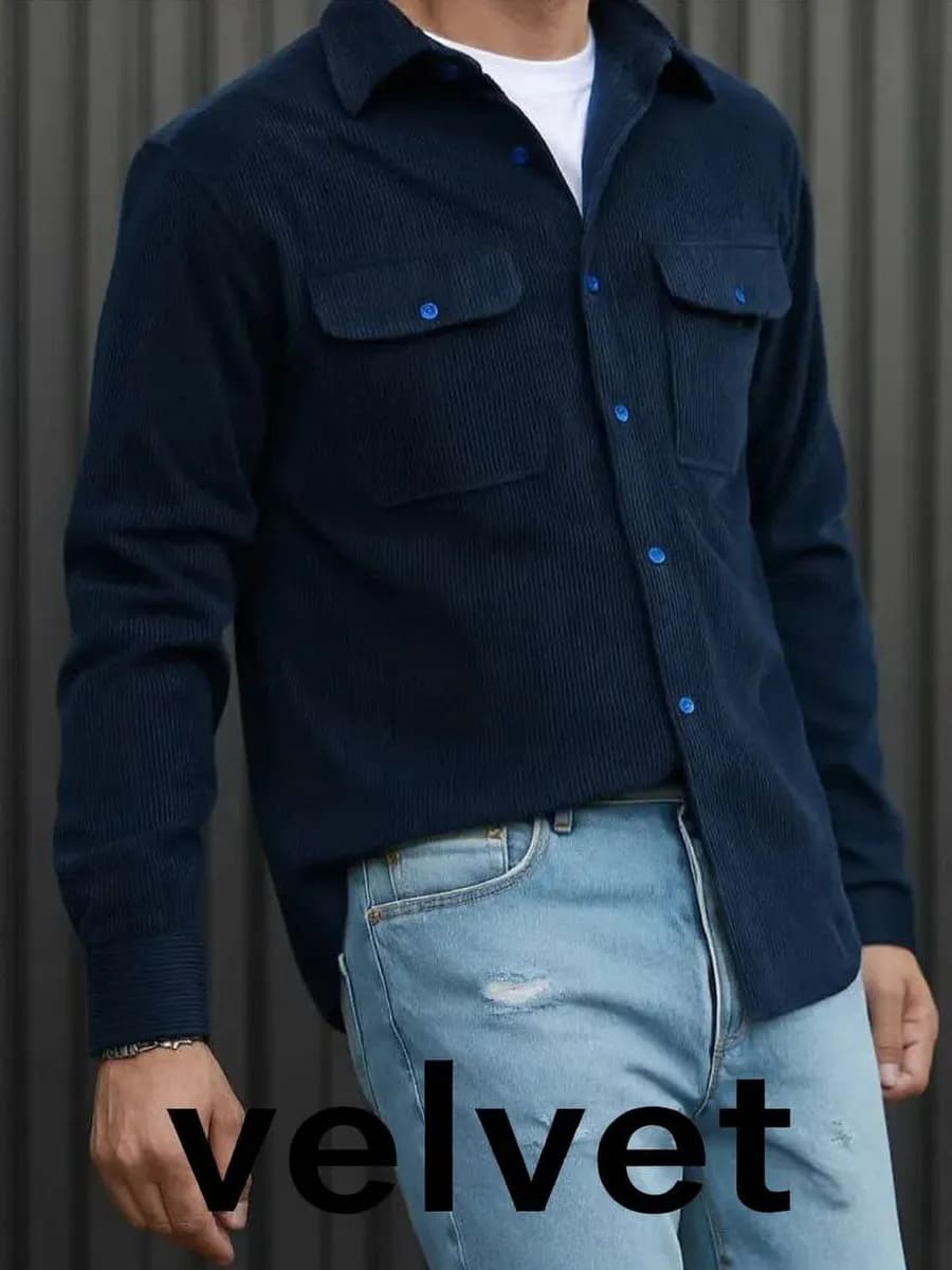 Рубашка микровельвет