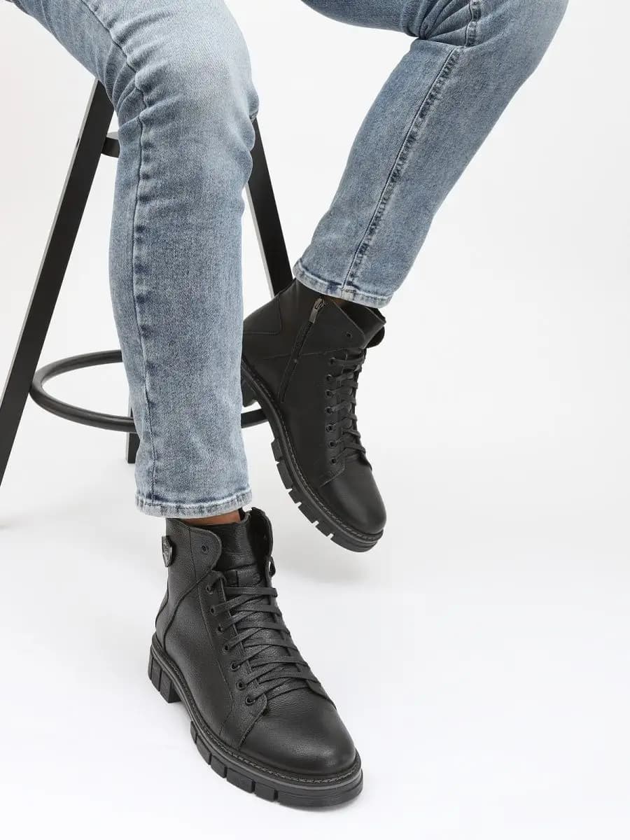 Ботинки мужские зимние натуральная кожа