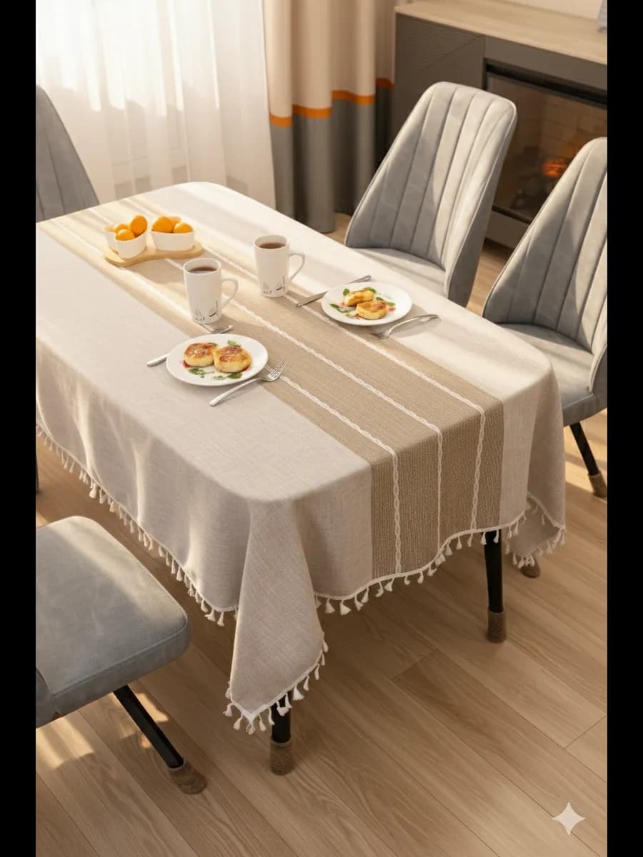 Скатерть на стол тканевая 180х140см
