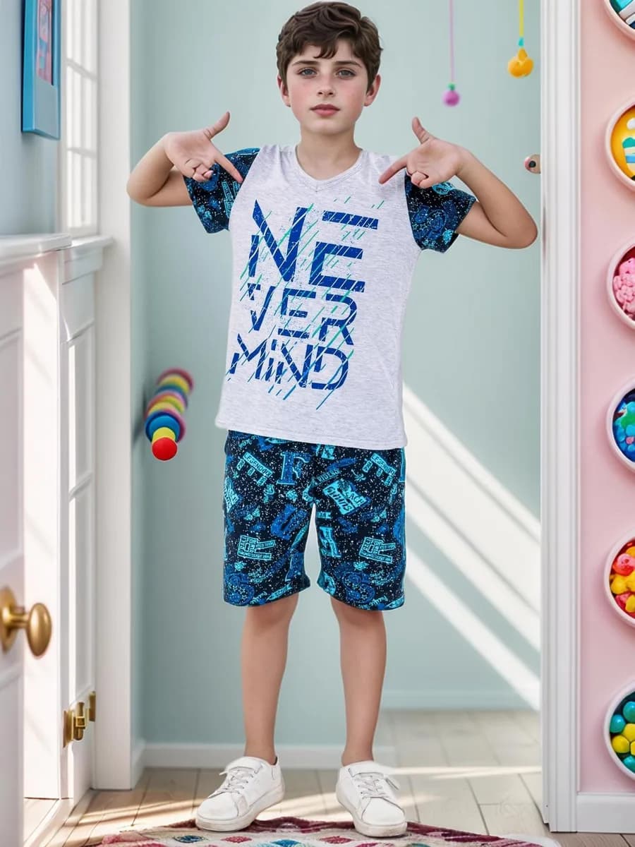 Пижама с шортами домашний костюм