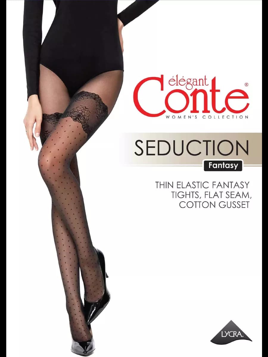 Колготки с имитацией ажурных чулок