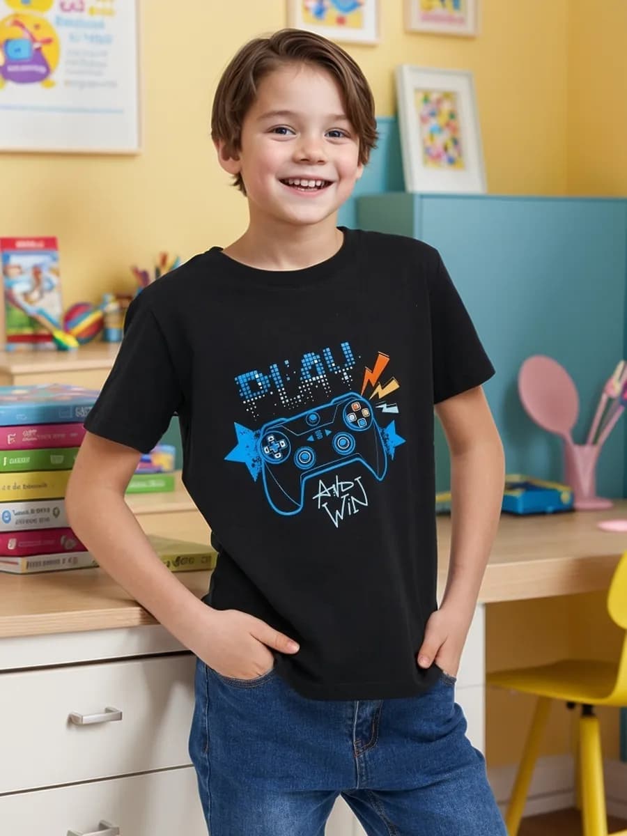 Футболка с принтом хлопок