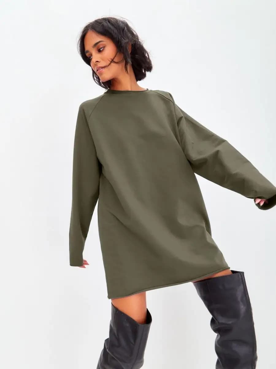 Платье повседневное мини оверсайз