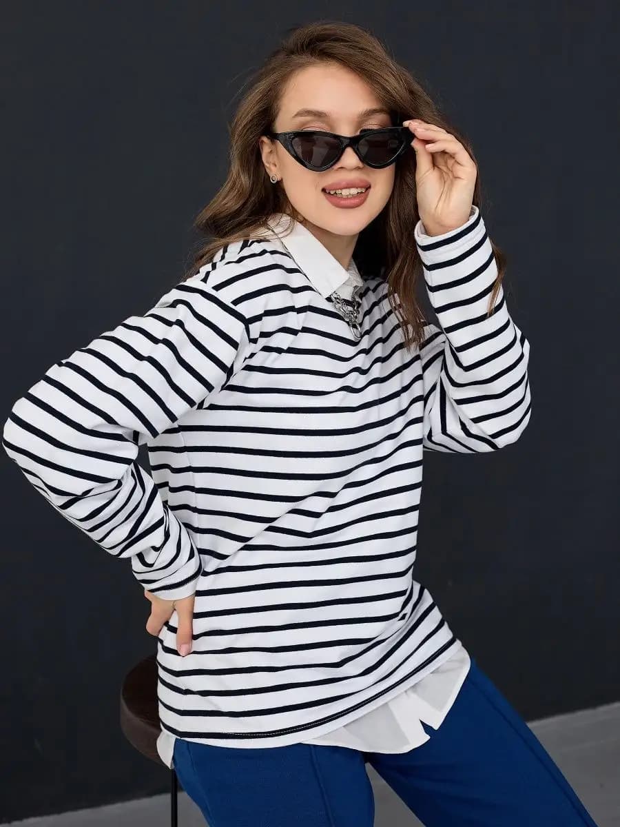 Свитшот оверсайз без начеса