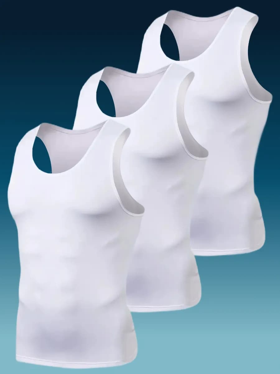 Майка бельевая белая хлопок борцовка 3 шт