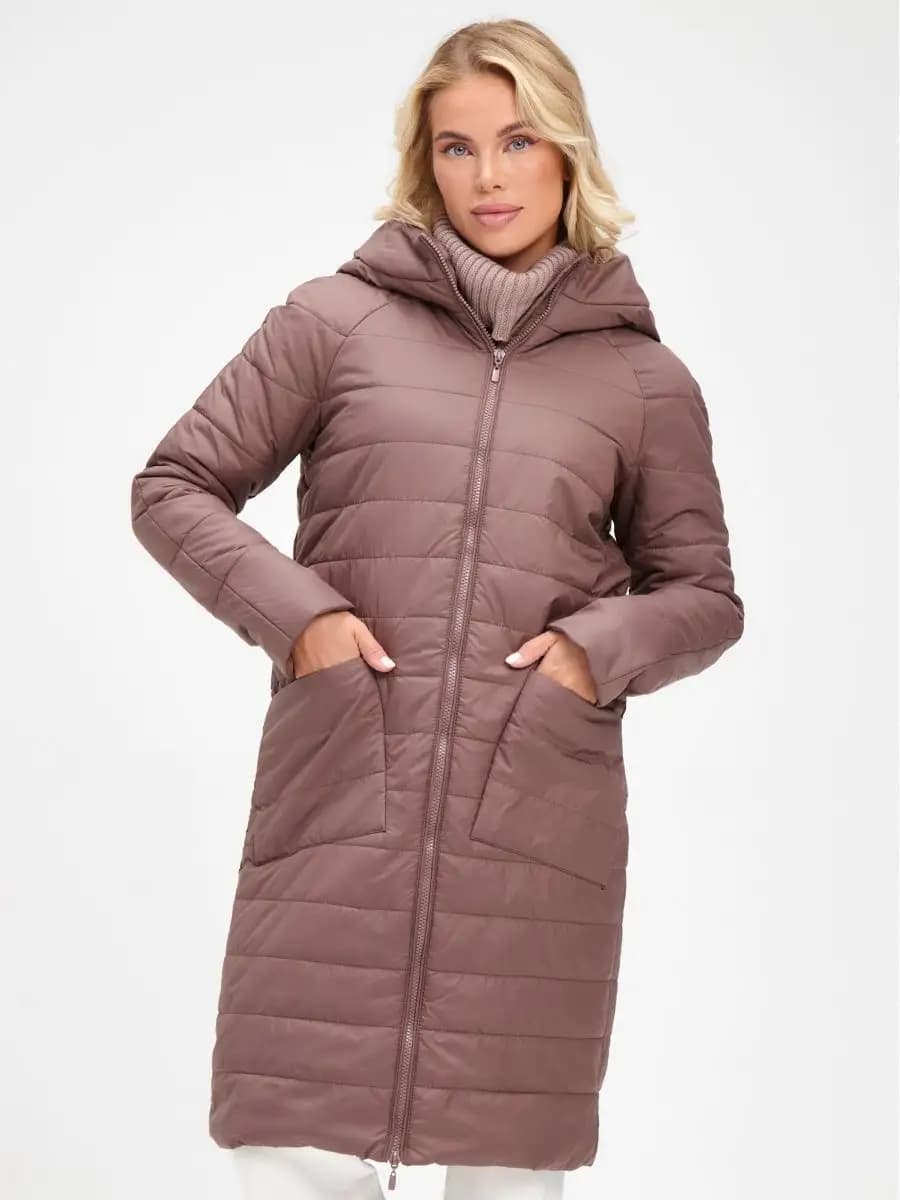 Куртка удлиненная утепленная пальто стеганое большие размеры