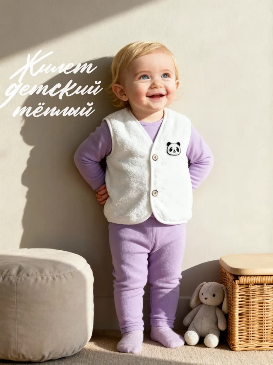 Жилет детский теплый