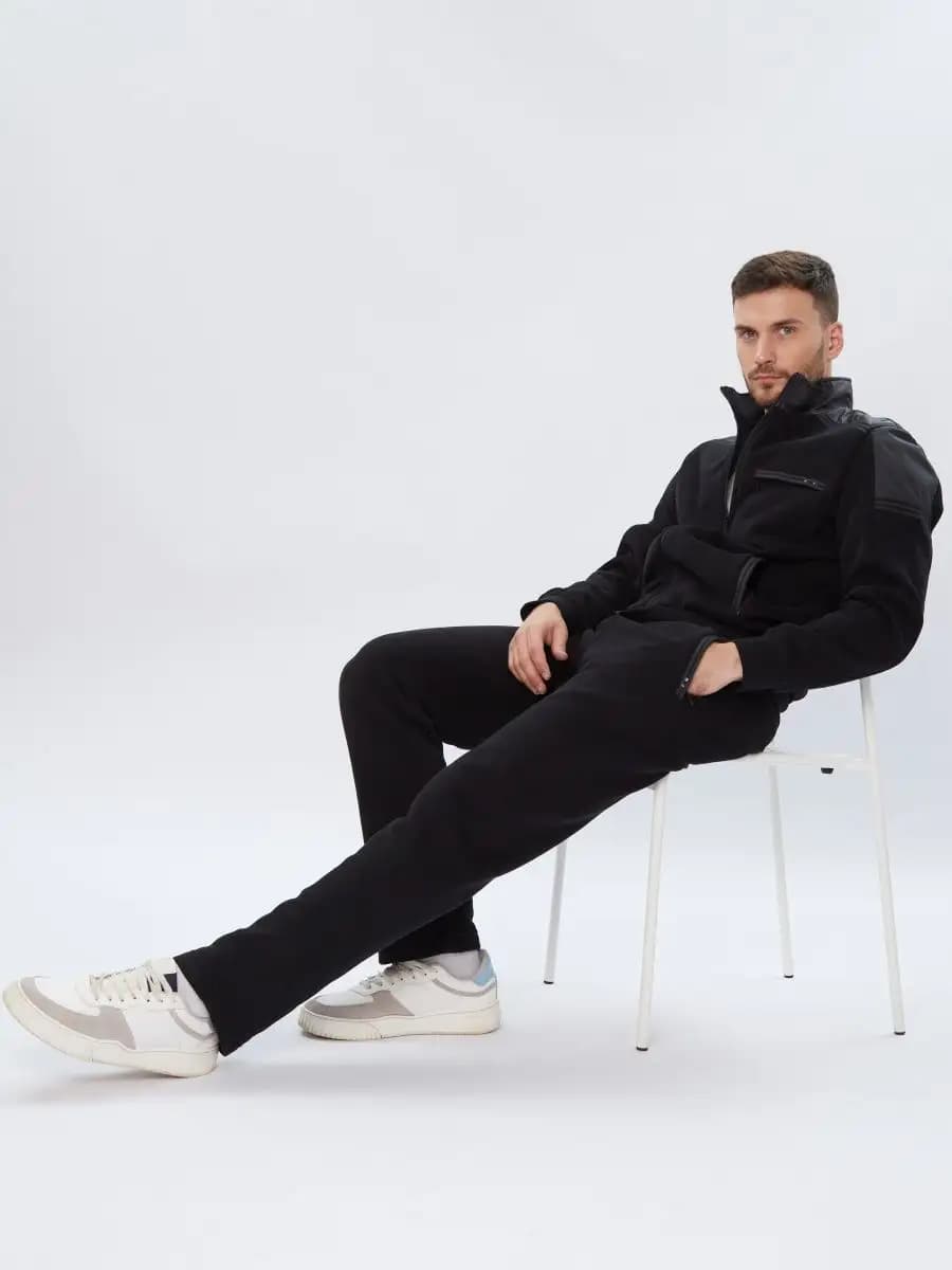 Брюки утепленные прямые большие размеры