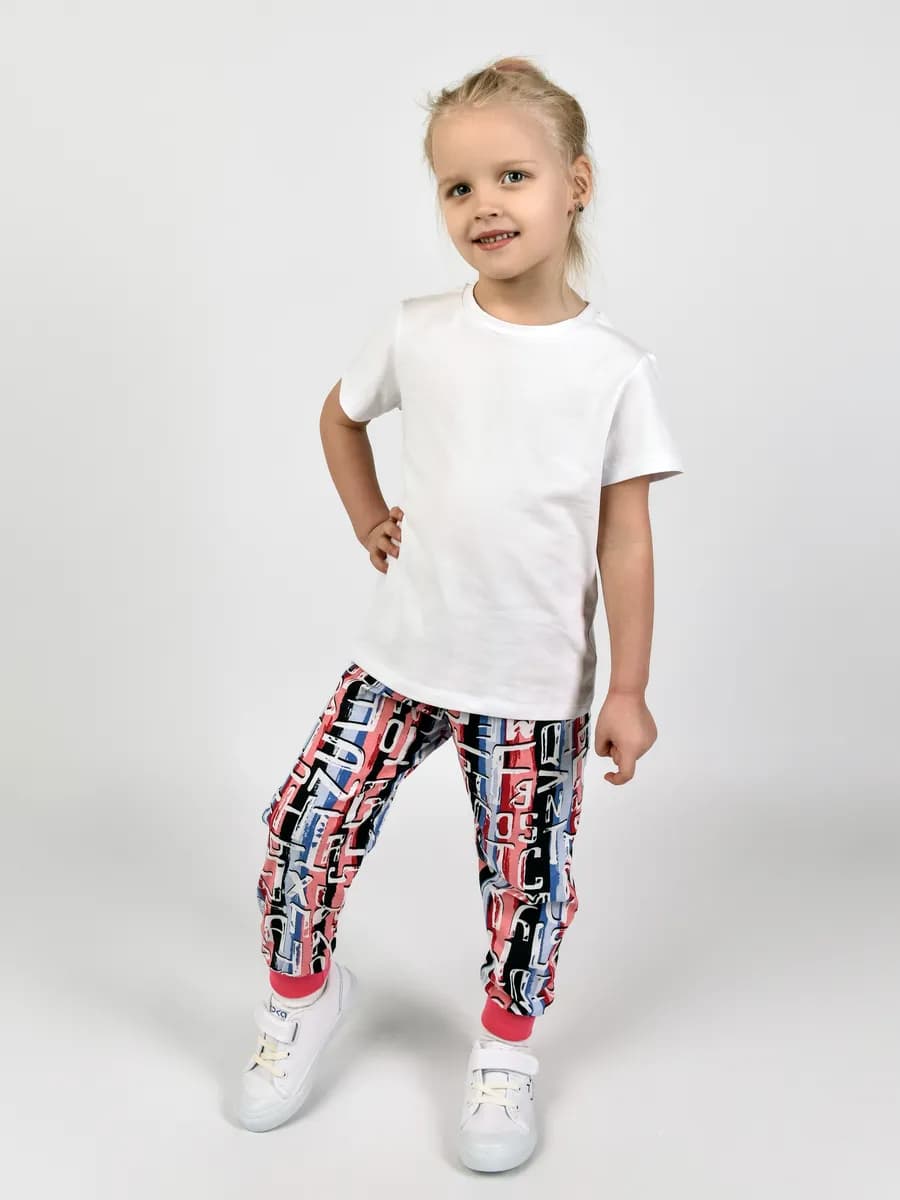 Брюки домашние трикотажные с манжетами в садик