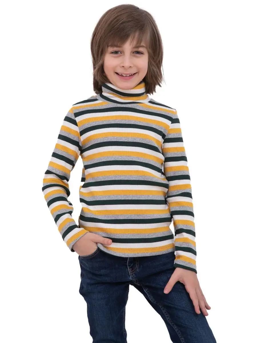 Водолазка детская в полоску для школы хлопок