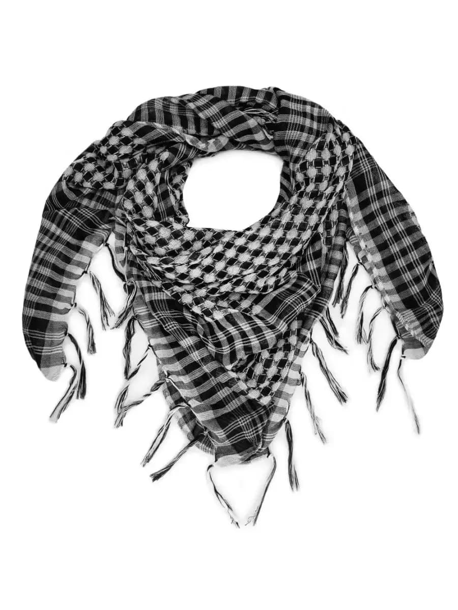 Платок-шарф арафатка (шемаг, куфия) Черно-белый