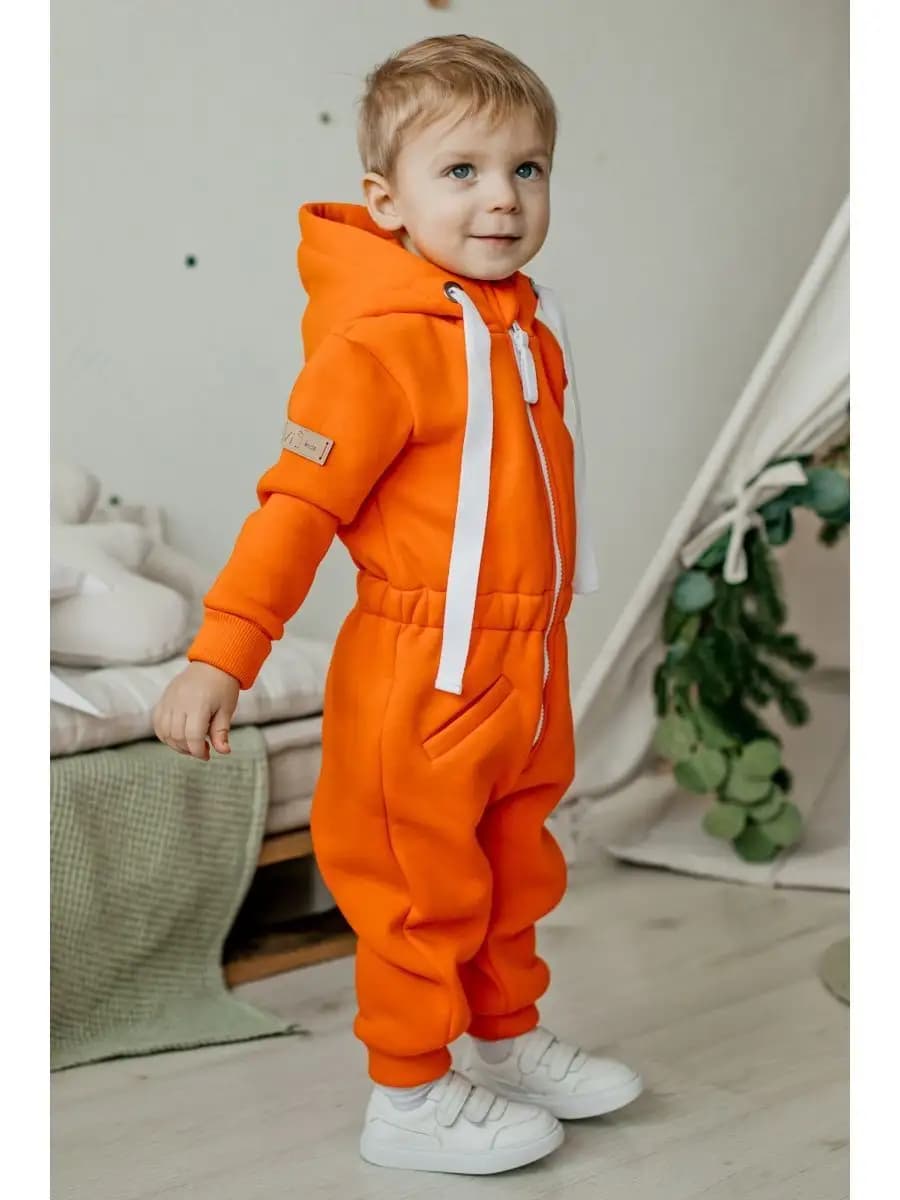 Комбинезон утепленный футер с начесом детский