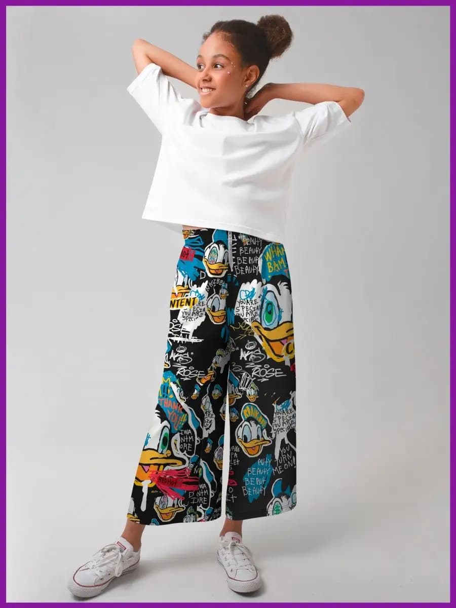 Кюлоты широкие прямые брюки палаццо