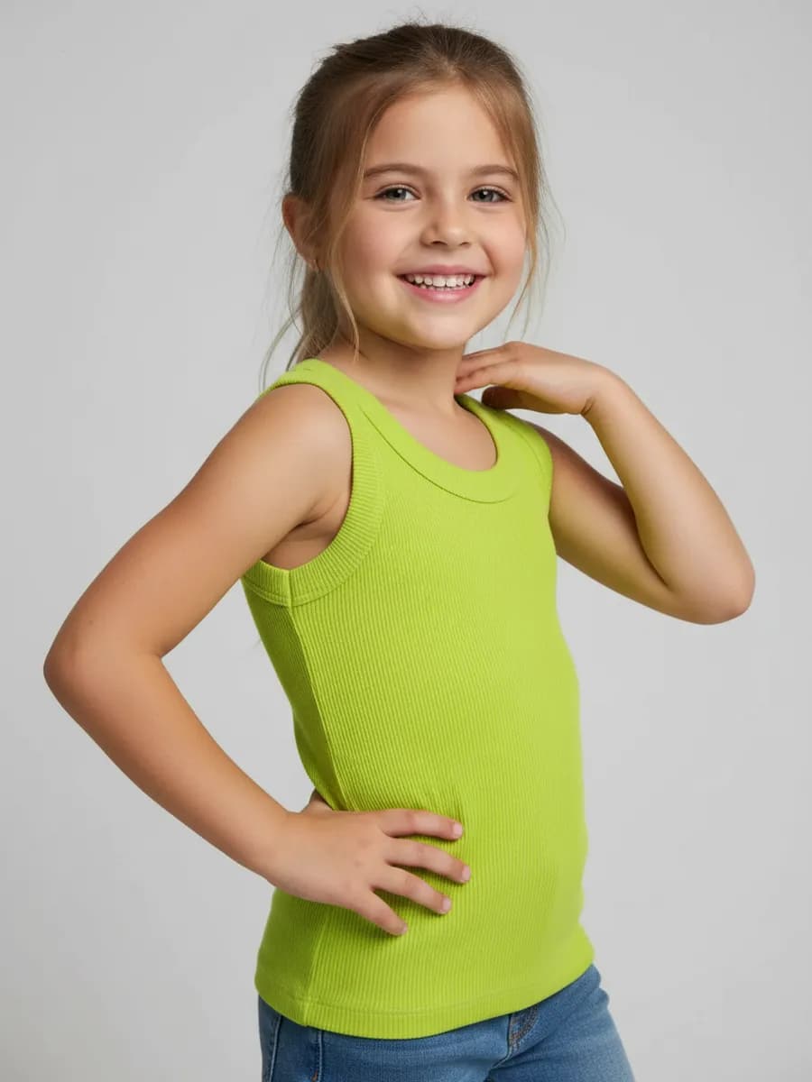 Майка для девочки в рубчик