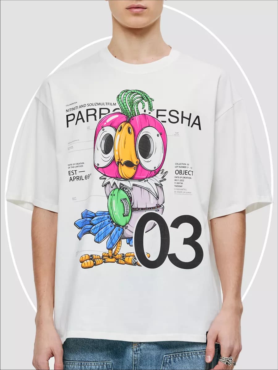 Футболка с принтом Союзмультфильм оверсайз