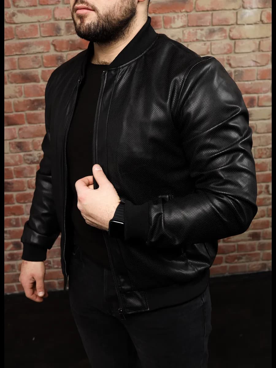 Куртка кожаная демисезонная