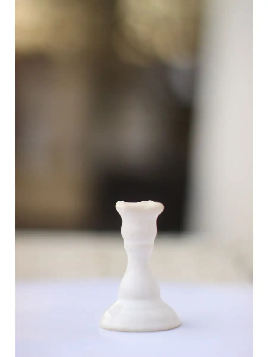 Подсвечник для церковной свечи - белый