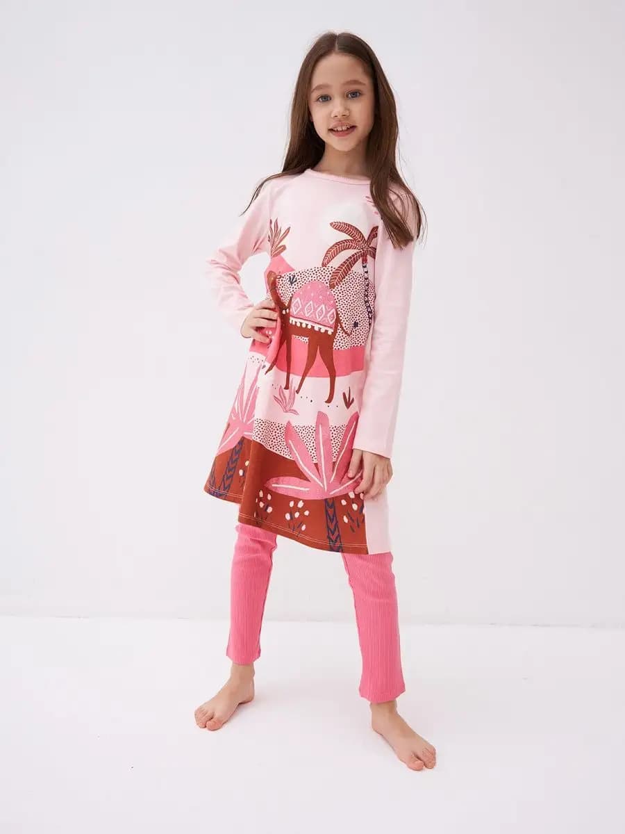 Детская пижама для девочки подростка со штанами