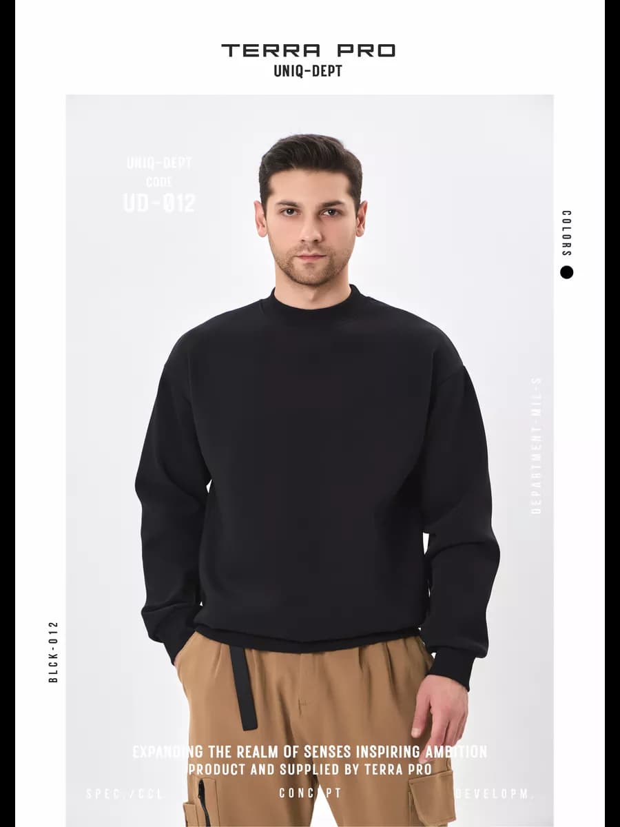 Свитшот оверсайз интерлок Y2K