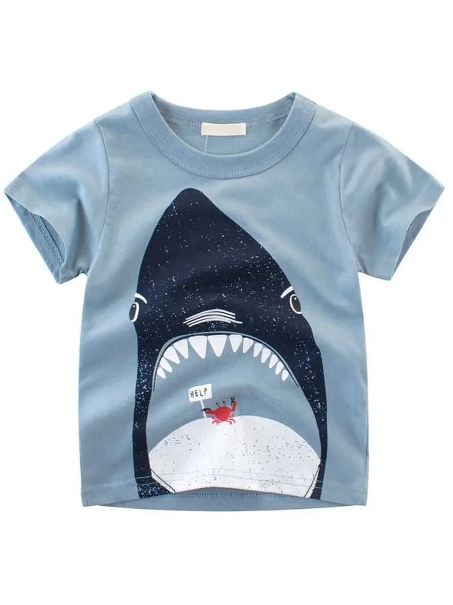 Футболка хлопковая с акулой