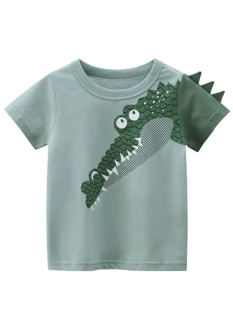 Футболка хлопковая с крокодилом