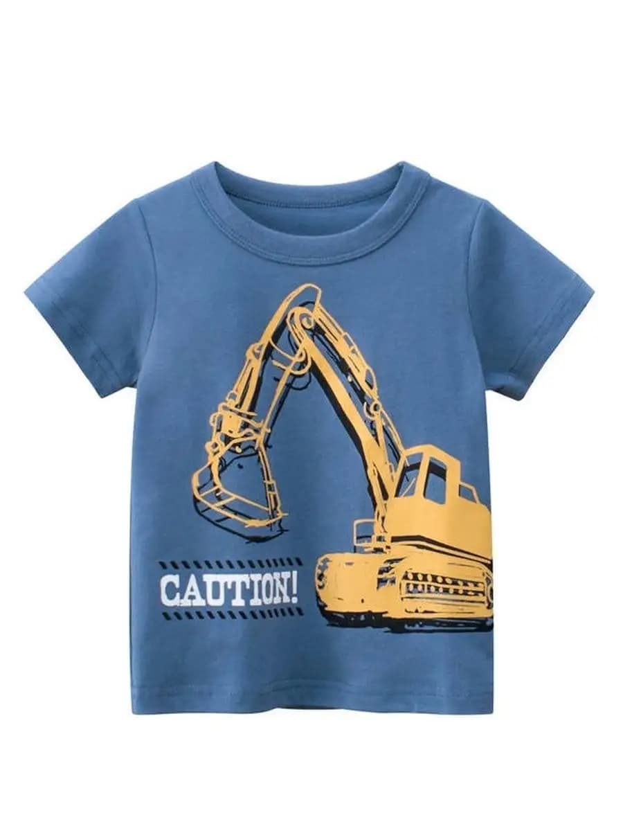 Футболка хлопковая детская с машинкой