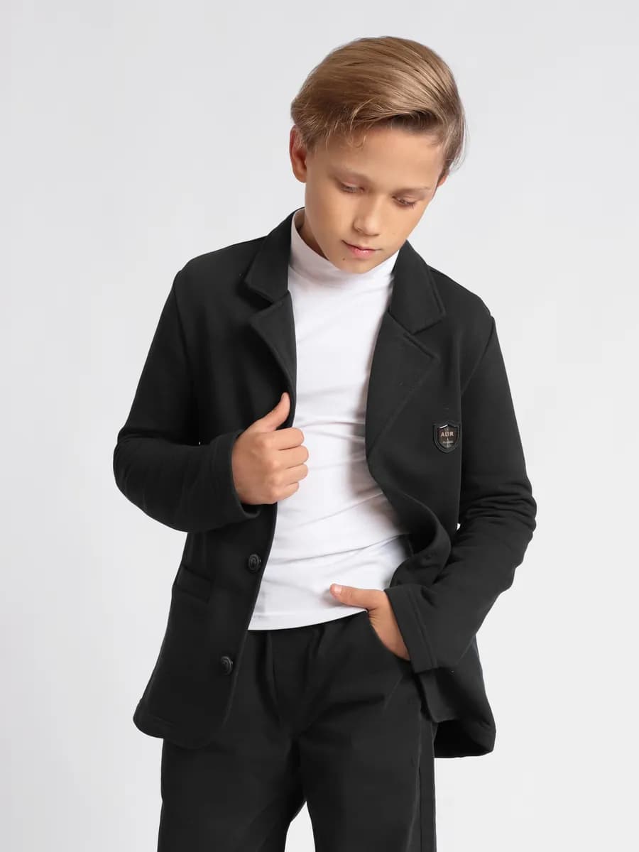 Жакет - кардиган пиджак школьный трикотажный