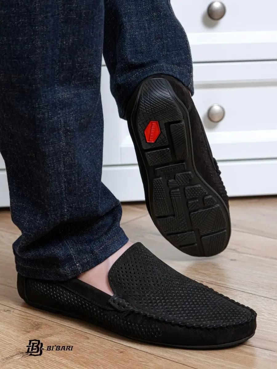 Мокасины из натурального нубука