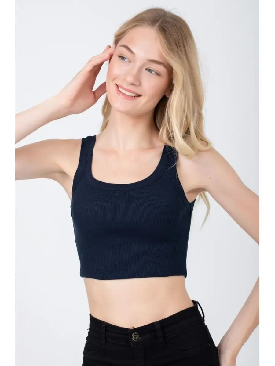 Кроп-топ летний спортивный женский набор 2 шт. Хлопок